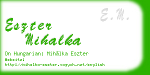 eszter mihalka business card