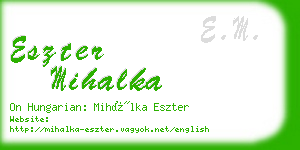 eszter mihalka business card